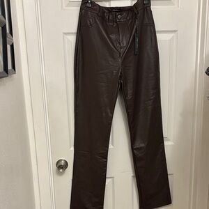Women’s Brown Leather Pants